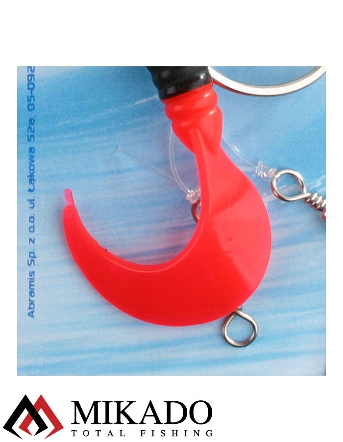 Морская оснастка Mikado PILK TWIST RIG 7.5см, крючок № 6/0 (BLACK/RED)