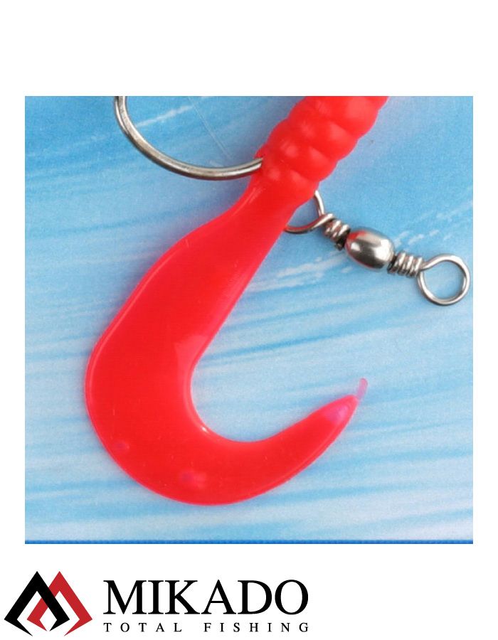 Морская оснастка Mikado PILK TWIST RIG 5.5см, крючок № 4/0 (RED)